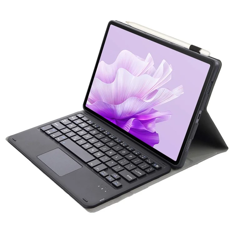 Custodia in pelle per tablet AH15-A For Honor Pad X9 / X8 Pro con tastiera Bluetooth con touchpad - Nero