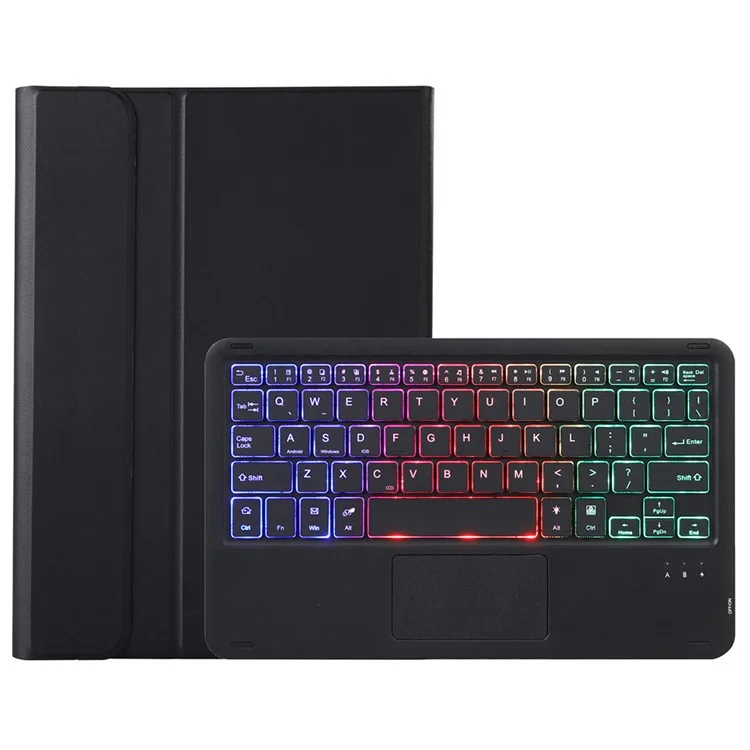 AH15-AS Funda para tablet Pad X9 / X8 Pro de For Honor con teclado Bluetooth y panel táctil, diseño retroiluminado de piel y TPU - Negro