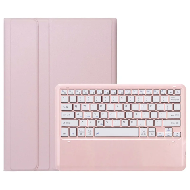AH23 til Huawei MatePad Air (2024) Læder+TPU-tabletbeskytter med Bluetooth-kompatibel tastatur – Lyserød