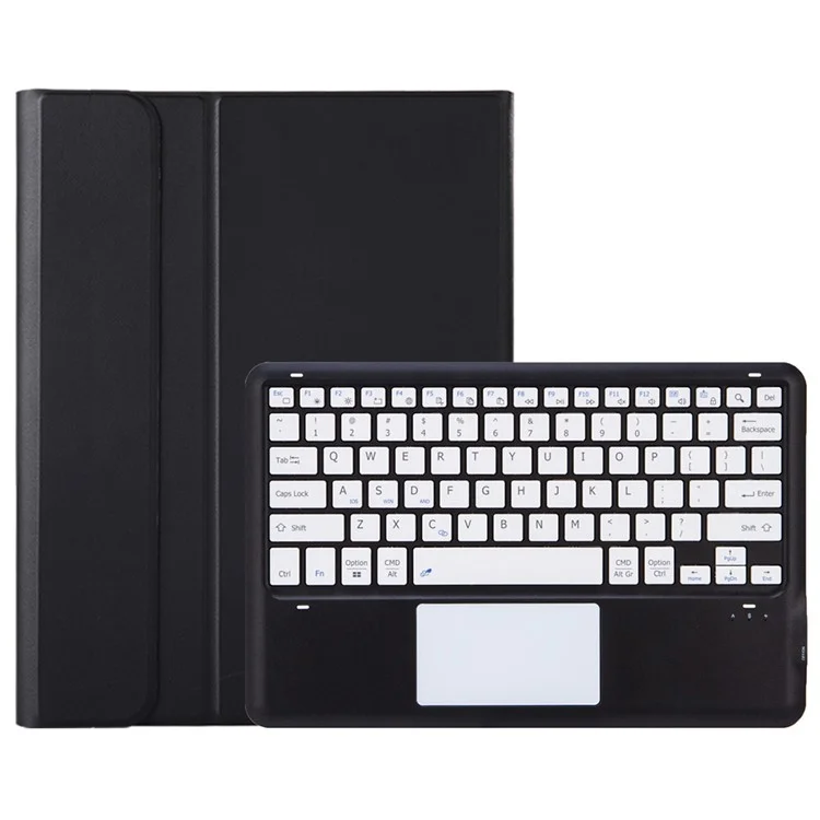 Capa de teclado Bluetooth com touchpad em couro+TPU para Huawei MatePad Pro 12.2 (2024) - Preto / Branco