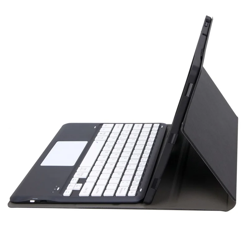 AH18-A Para capa de tablet de couro Huawei MatePad Pro 13.2 com teclado Bluetooth com touchpad - Preto+Branco