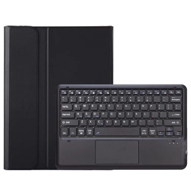 AM26-A For Lenovo Idea Tab Pro / Xiaoxin Pad Pro 12.7 (2025) Leather Tablet Cover with Touchpad Bluetooth-Compatible Keyboard - Black