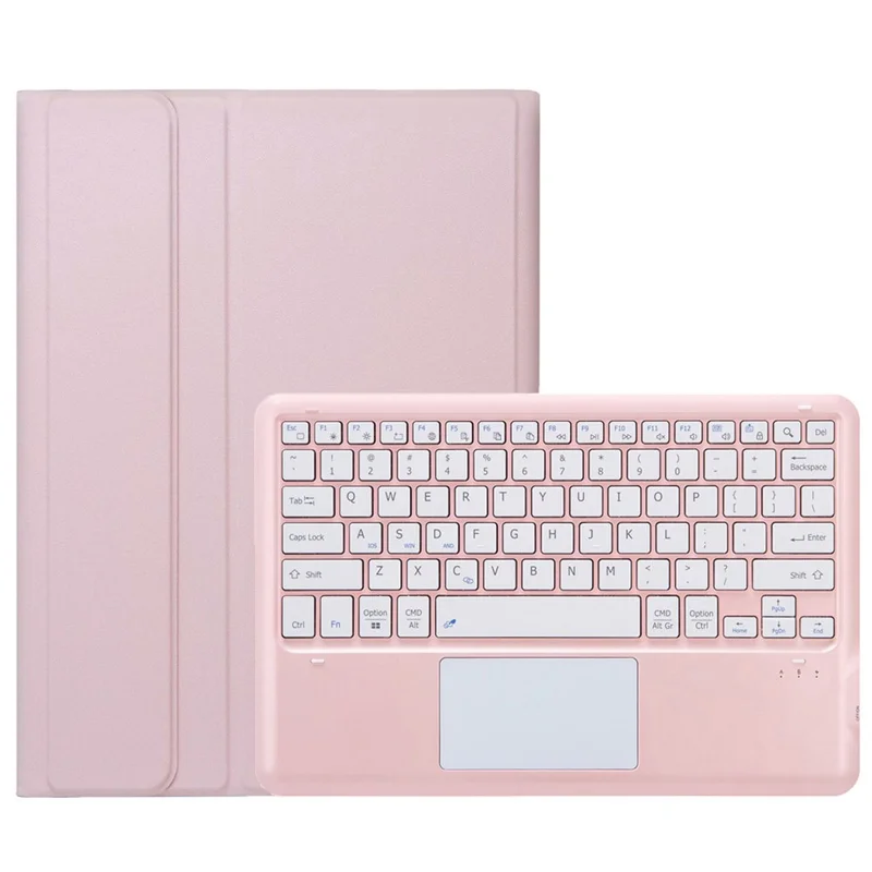 AH22-A For Honor MagicPad 2 12.3 Ultra-Thin Leather Tablet Cover + Bluetooth-compatible Keyboard with Touchpad - Pink
