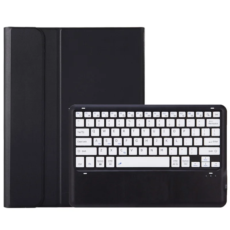 AH19 For Honor Pad 9 HEY2-W09 Ultra-Thin Leather Tablet Stand Cover + Bluetooth-Compatible Keyboard - Black  /  White