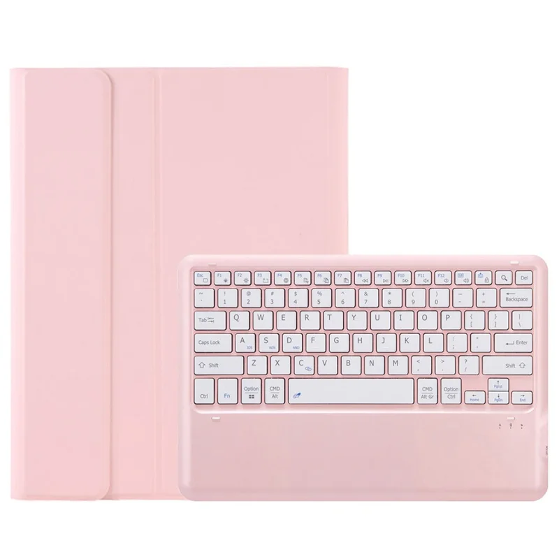 AH19 For Honor Pad 9 HEY2-W09 Ultra-Thin Leather Tablet Stand Cover + Bluetooth-compatible Keyboard - Pink