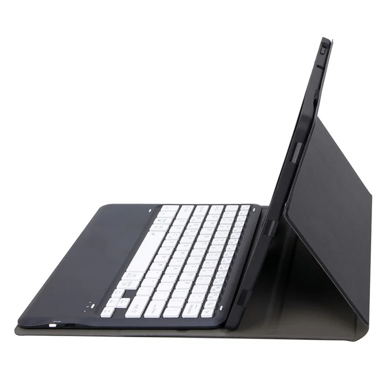 Custodia in pelle per Xiaomi Pad 5 Pro 12.4 (2022) con tastiera Bluetooth - Nero+Bianco