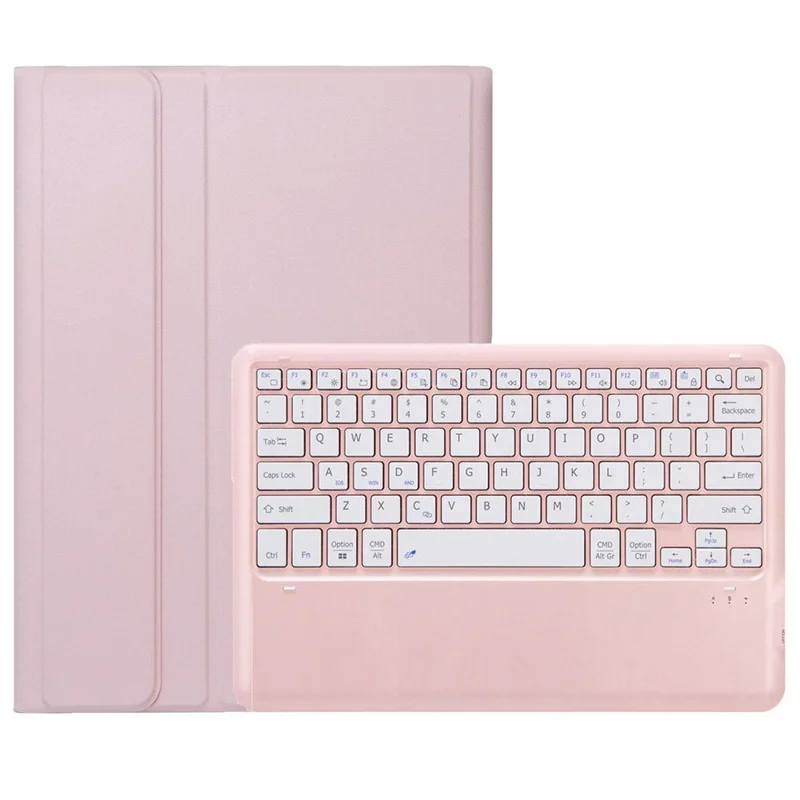 A0N10 For Xiaomi Pad 6S Pro 12.4 Leather Tablet Case with Detachable Bluetooth-compatible Keyboard - Pink