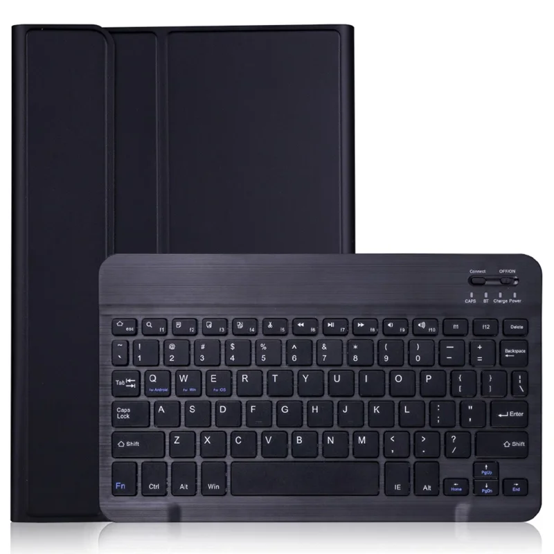 AV11 For vivo Pad Case Leather+TPU Tablet Cover with Magnetic Bluetooth-compatible Keyboard - Black