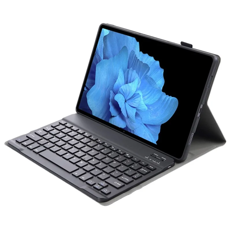 AV11 For vivo Pad Case Leather+TPU Tablet Cover with Magnetic Bluetooth-compatible Keyboard - Black