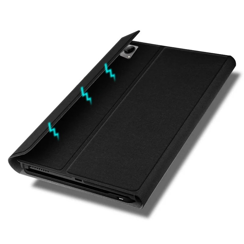 AV11 For vivo Pad Case Leather+TPU Tablet Cover with Magnetic Bluetooth-compatible Keyboard - Black
