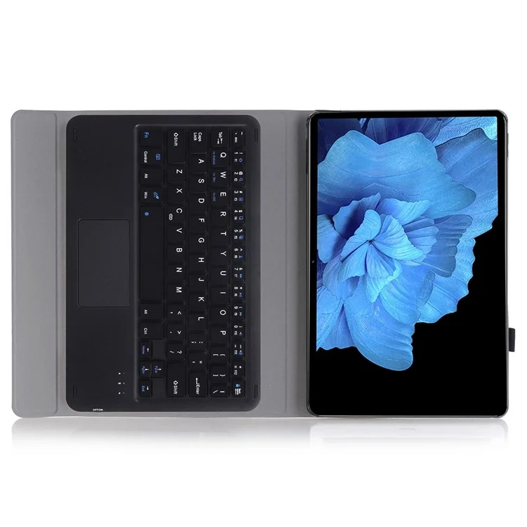 AV11-A For vivo Pad Leather+TPU Case with Touchpad Bluetooth-compatible Keyboard - Black
