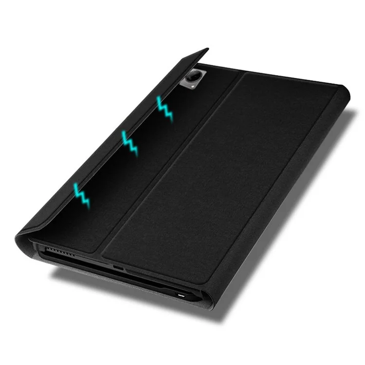 AV13 For vivo Pad Air / iQOO Pad Air Leather+TPU Tablet Case with Bluetooth-compatible Keyboard - Black