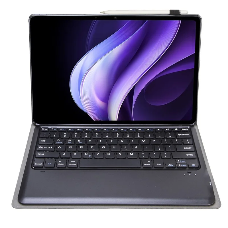 AV10 Tastaturhülle für vivo Pad3 / iQOO Pad2 / iQOO Pad Leder Tablet-Cover mit Bluetooth-Tastatur - Schwarz