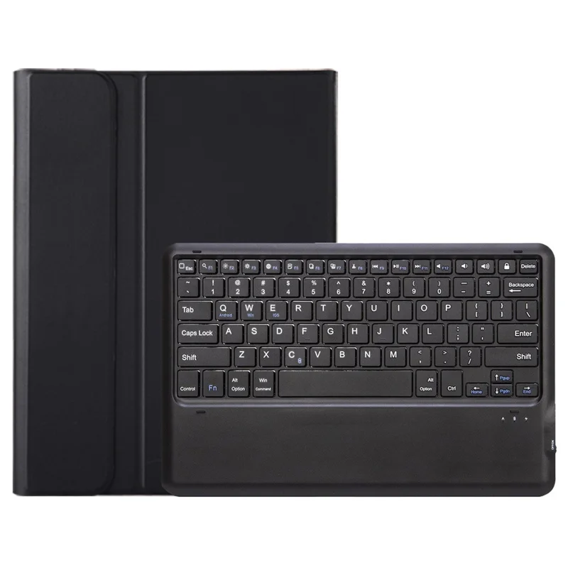 AV14 For vivo Pad3 Pro / iQOO Pad2 Pro Leather+TPU Tablet Cover with Bluetooth-compatible Keyboard - Black