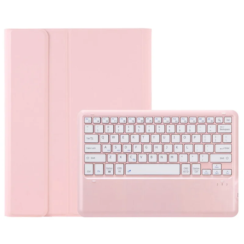 A0N11 For Xiaomi Redmi Pad Pro Leather Tablet Cover with Bluetooth-compatible Keyboard - Pink