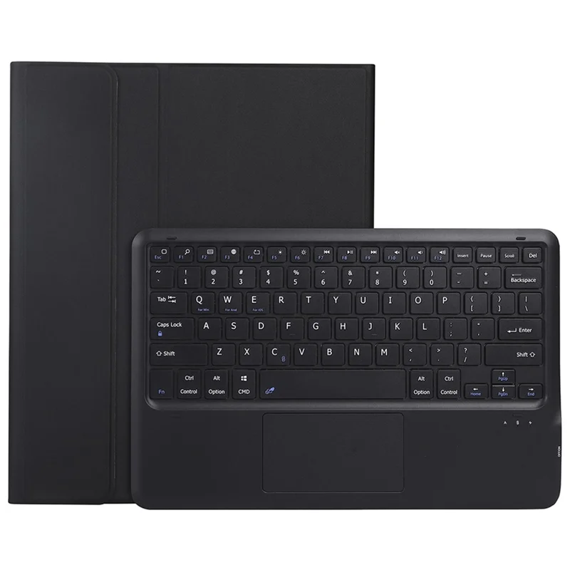 P15-A For Oppo Pad 3 Pro / Oneplus Pad Pro Leather Tablet Cover with Touchpad Bluetooth-compatible Keyboard - Black