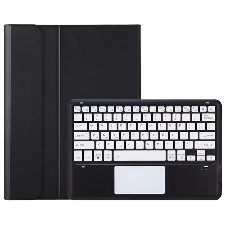 Custodia per tablet in pelle con tastiera Bluetooth con touchpad per Oppo Pad 3 Pro / OnePlus Pad Pro - Nero+Bianco