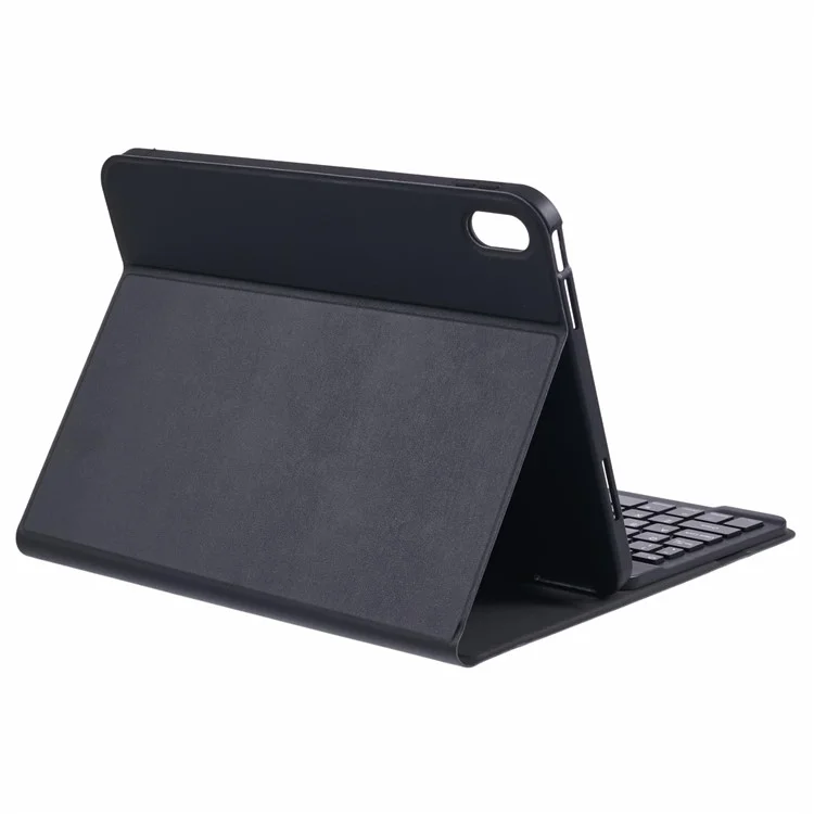 Funda de soporte para tableta de piel sintética con teclado Bluetooth para iPad 10.9 (2022), teclado en inglés y ucraniano