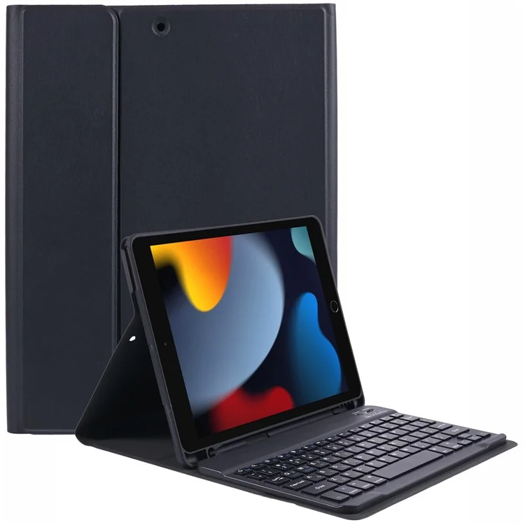 Für iPad Air 10.5 Zoll (2019) PU-Leder Tablet-Standfuß-Hülle mit Bluetooth-Tastatur, Englisch + Ukrainisch Tastatur