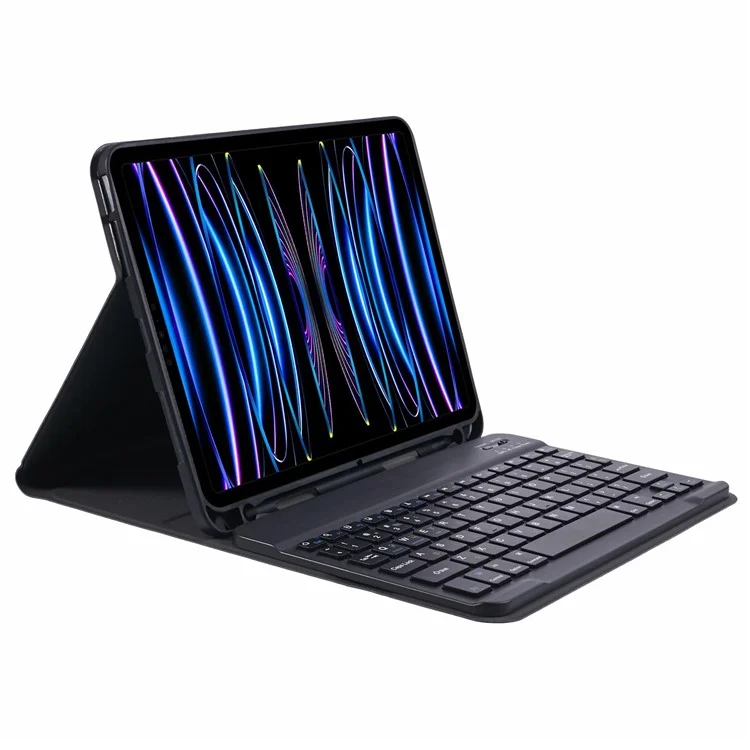 Für iPad Pro 11 (2020) PU-Leder-Tablet-Ständer-Hülle mit Bluetooth-Tastatur, Englisch + Ukrainische Tastatur