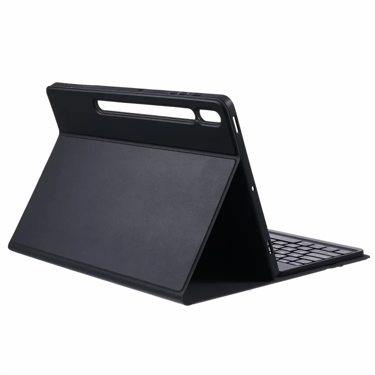 Für Samsung Galaxy Tab S7 FE T730 / T736 PU-Leder Tablet-Ständer-Hülle mit Bluetooth-Tastatur, Englisch + Ukrainisch Tastatur