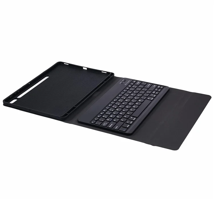 Für Samsung Galaxy Tab S7 FE T730 / T736 PU-Leder Tablet-Ständer-Hülle mit Bluetooth-Tastatur, Englisch + Ukrainisch Tastatur