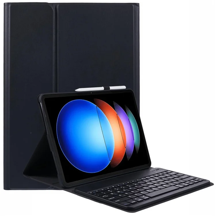 Custodia da tavolo in pelle PU per Xiaomi Pad 6S Pro 12.4 con tastiera Bluetooth, tastiera in inglese + ucraino