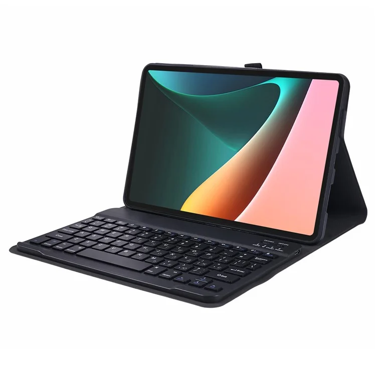 Funda de soporte para tablet con teclado Bluetooth para Xiaomi Pad 5, con teclado en inglés y ucraniano