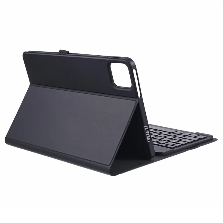 Für Xiaomi Pad 6 PU-Leder-Tablet-Ständer-Hülle mit Bluetooth-Tastatur, Englisch + Ukrainisch-Tastatur