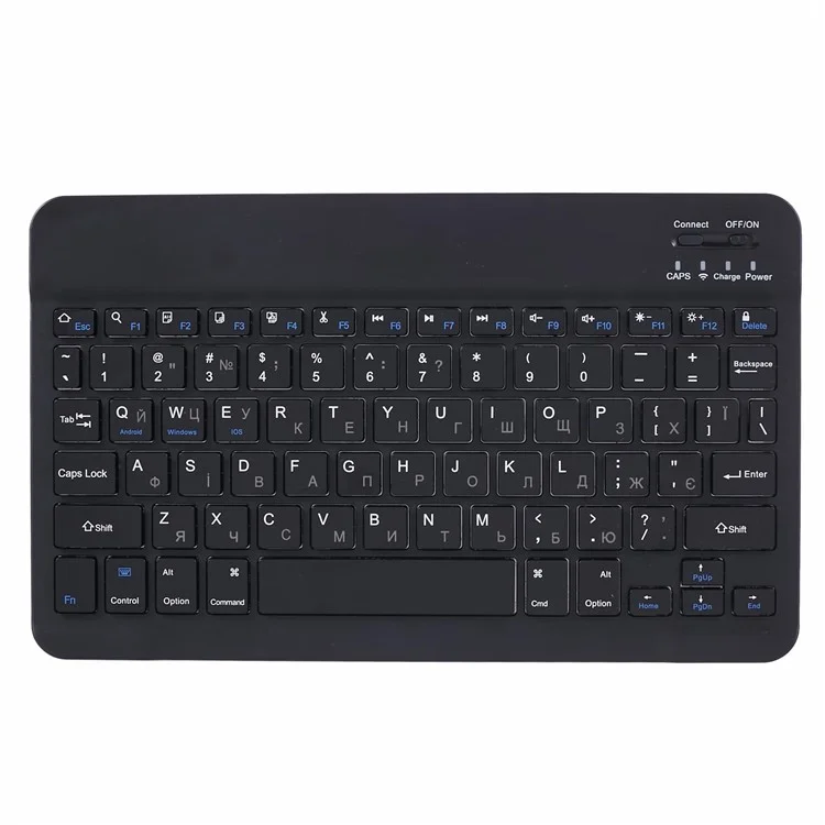 Für Xiaomi Pad 6 PU-Leder-Tablet-Ständer-Hülle mit Bluetooth-Tastatur, Englisch + Ukrainisch-Tastatur
