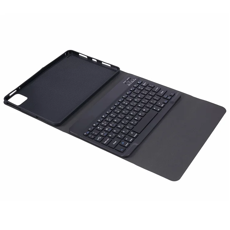 Für Xiaomi Pad 6 PU-Leder-Tablet-Ständer-Hülle mit Bluetooth-Tastatur, Englisch + Ukrainisch-Tastatur