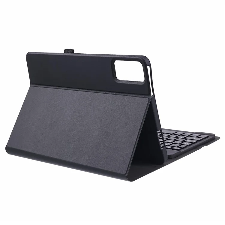 Für Xiaomi Redmi Pad SE PU-Leder-Tablet-Ständer-Hülle mit Bluetooth-Tastatur, Englisch + Ukrainisch-Tastatur