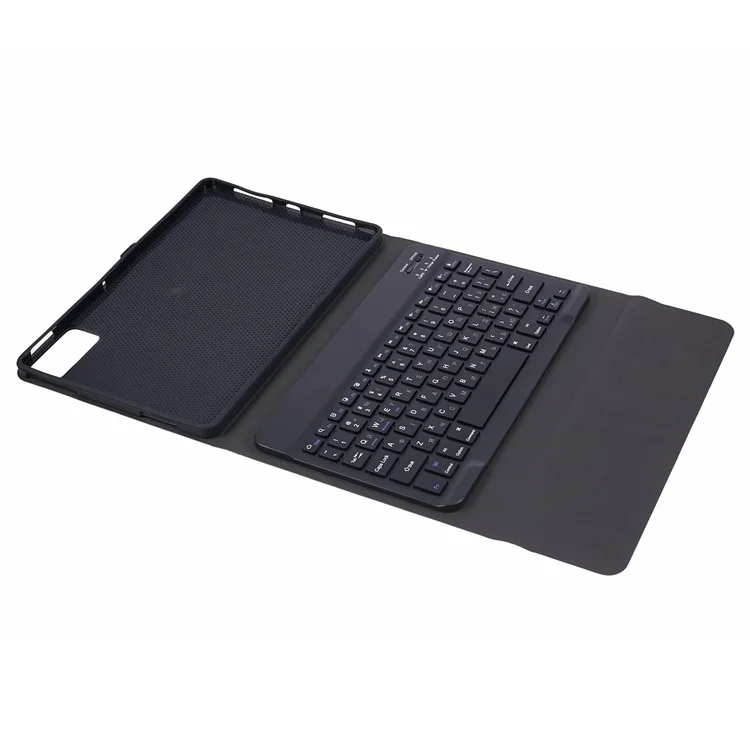Für Xiaomi Redmi Pad SE PU-Leder-Tablet-Ständer-Hülle mit Bluetooth-Tastatur, Englisch + Ukrainisch-Tastatur