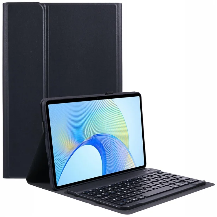 For Honor Pad X9 PU-Ledertablettenstativ mit Bluetooth-Tastatur, Englisch + Ukrainisch Tastatur