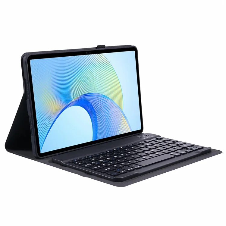 For Honor Pad X9 PU-Ledertablettenstativ mit Bluetooth-Tastatur, Englisch + Ukrainisch Tastatur