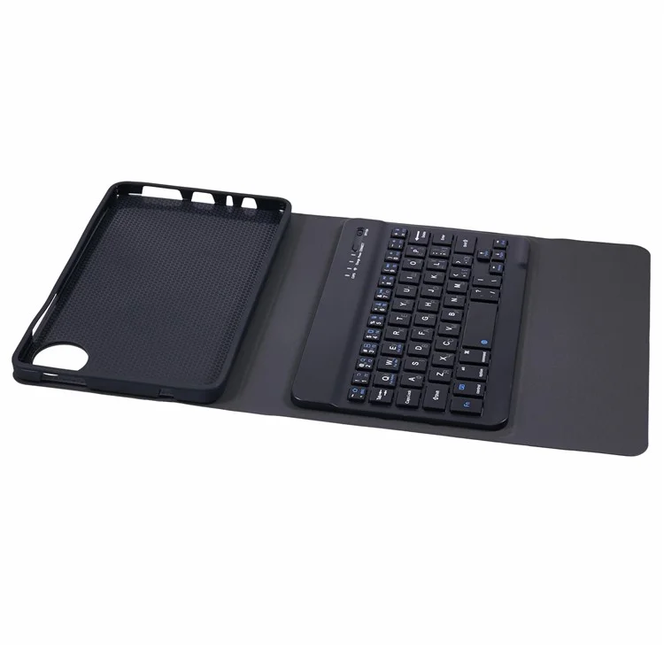 Für Xiaomi Redmi Pad SE 4G 8,7 Zoll PU-Leder Tablet-Ständer-Hülle mit Bluetooth-Tastatur, Englisch + Ukrainisch Tastatur