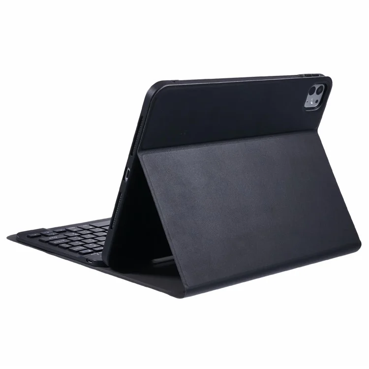 Für iPad Pro 11 (2024) PU-Leder Tablet-Ständer-Hülle mit Bluetooth-Tastatur, Englisch + Ukrainisch Tastatur