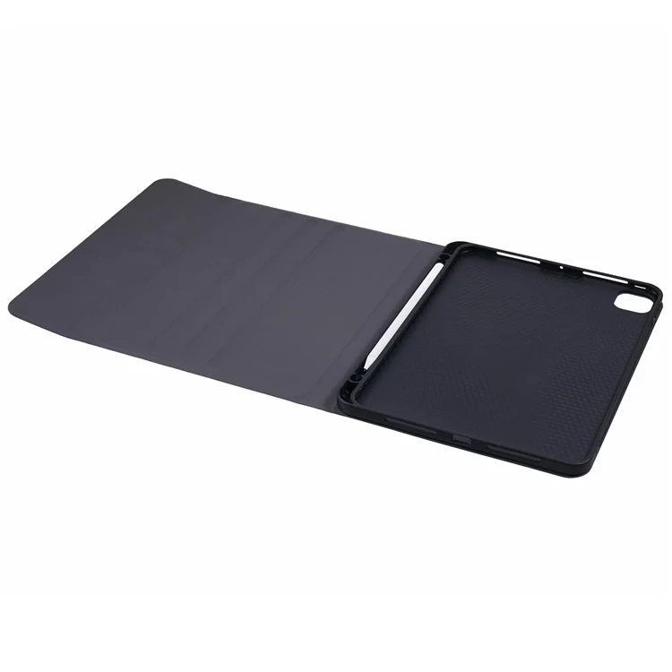 Für iPad Pro 11 (2024) PU-Leder Tablet-Ständer-Hülle mit Bluetooth-Tastatur, Englisch + Ukrainisch Tastatur