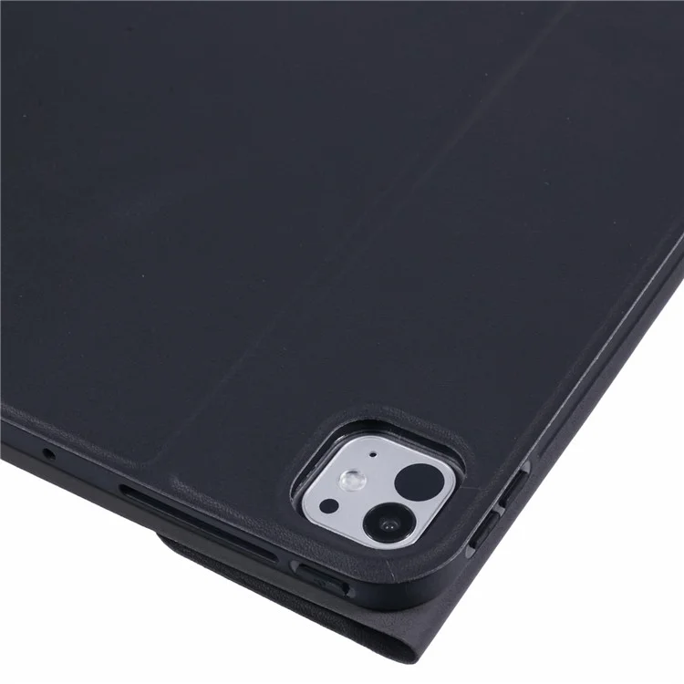 Für iPad Pro 11 (2024) PU-Leder Tablet-Ständer-Hülle mit Bluetooth-Tastatur, Englisch + Ukrainisch Tastatur