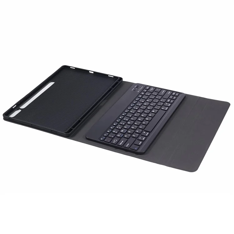 Für Samsung Galaxy Tab S9 FE+ X610 / 616 PU-Leder-Tablet-Ständer-Hülle mit Bluetooth-Tastatur, Englisch + Ukrainische Tastatur