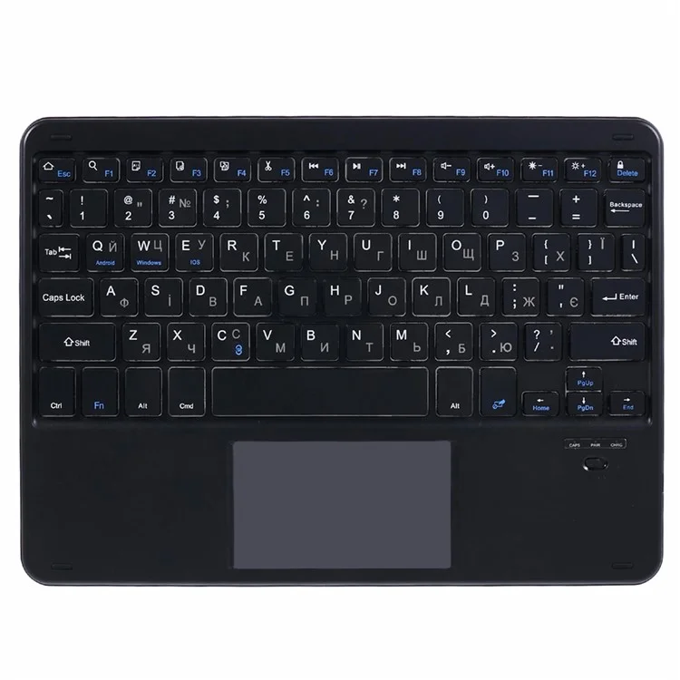 Für Xiaomi Redmi Pad SE PU-Leder-Tablet-Ständer-Hülle mit Bluetooth-Tastatur und Touchpad, Englisch + Ukrainisch-Tastatur