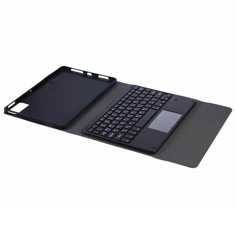 Für Xiaomi Redmi Pad SE PU-Leder-Tablet-Ständer-Hülle mit Bluetooth-Tastatur und Touchpad, Englisch + Ukrainisch-Tastatur