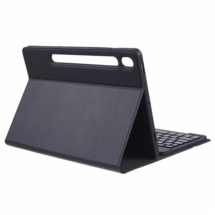 Für Samsung Galaxy Tab S9 X710 / 716B / 718U PU-Leder-Tablet-Ständer-Hülle mit Bluetooth-Tastatur, Englisch + Ukrainisch-Tastatur