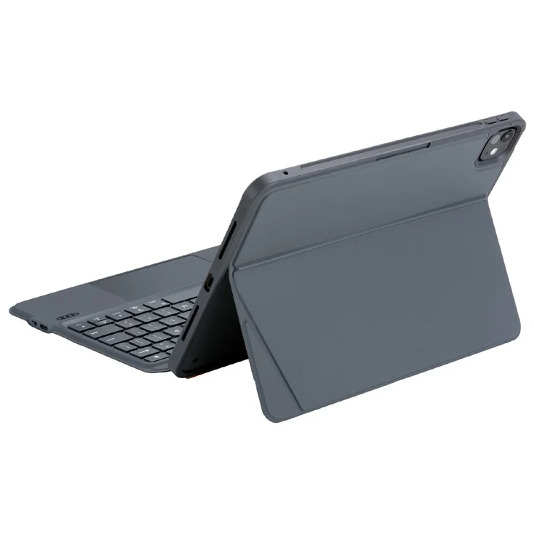K07 For iPad Pro 11 (2024) M4 Leather Cover Magnetic Detachable Smart Touchpad Bluetooth-compatible Keyboard with Backlit