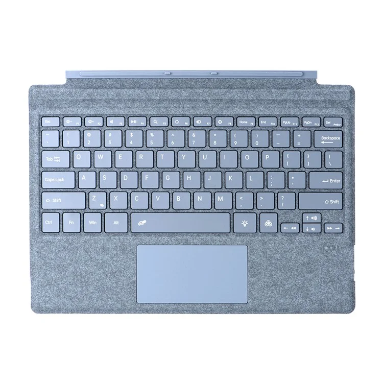 SF-1089D Für Microsoft Surface Pro 7+ / 7 / 6 / 5 / 4 / 3 Magnetische Tastatur mit Hintergrundbeleuchtung, Touchpad und Mikrofaser-PU-Leder - Babyblau