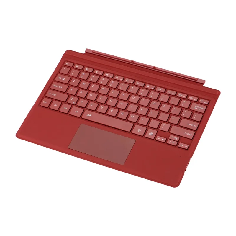 SF-1089D For Microsoft Surface Pro 7+ / 7 / 6 / 5 / 4 / 3 Magnetic Keyboard with Backlit Touchpad Microfiber PU Leather - Red