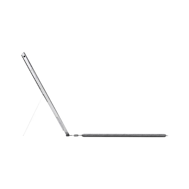 SF-1089D For Microsoft Surface Pro 7+ / 7 / 6 / 5 / 4 / 3 Magnetic Keyboard with Backlit Touchpad Microfiber PU Leather - Light Grey