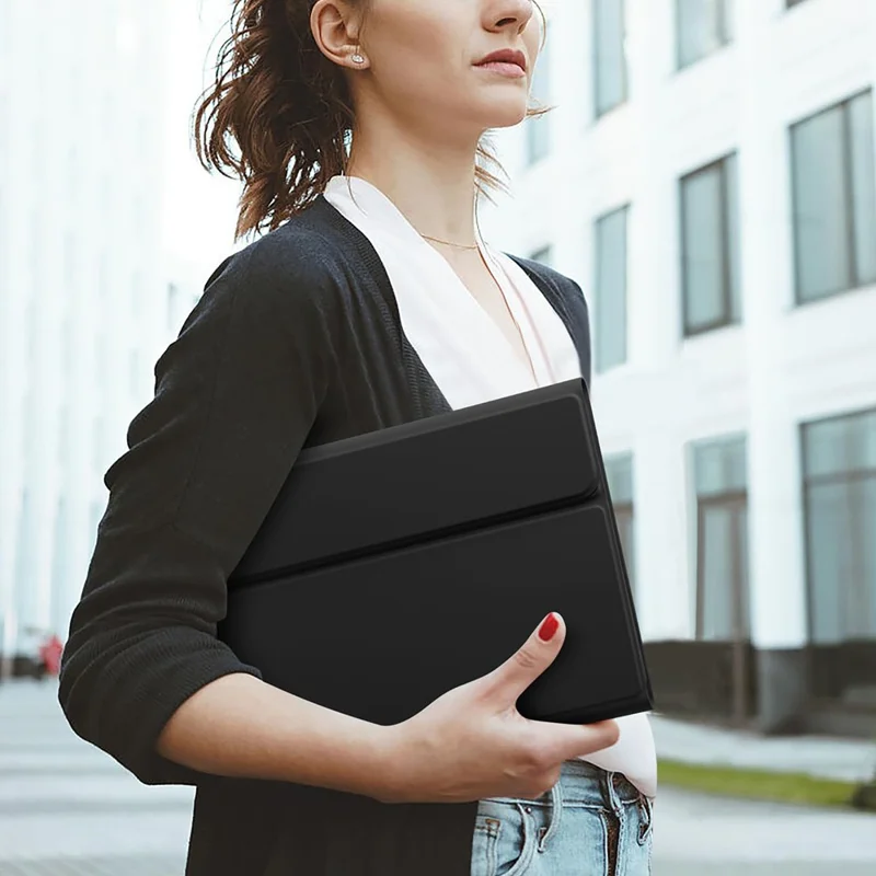 CS-1099 Für iPad 10.9 (2022) Bunte Hintergrundbeleuchtete Bluetooth-Kompatible Tastatur Schutzhülle - Schwarz