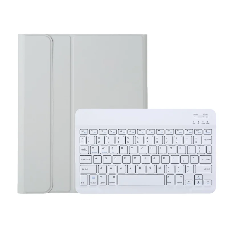 A07B Tablet Cover For iPad 9.7-inch (2018)/(2017)/Pro 9.7 inch (2016)/Air 2/Air (2013) Keyboard with Pen Slot - Grey