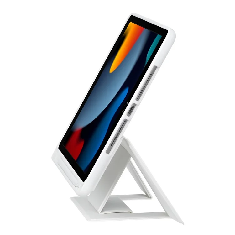 HY-102B Leather Case For iPad 10.2 (2021)/(2020)/(2019)/Air 10.5 inch (2019)/Pro 10.5-inch (2017) Keyboard with Floating Stand - White
